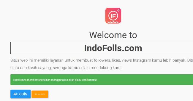 Menggunakan Website Indofolls