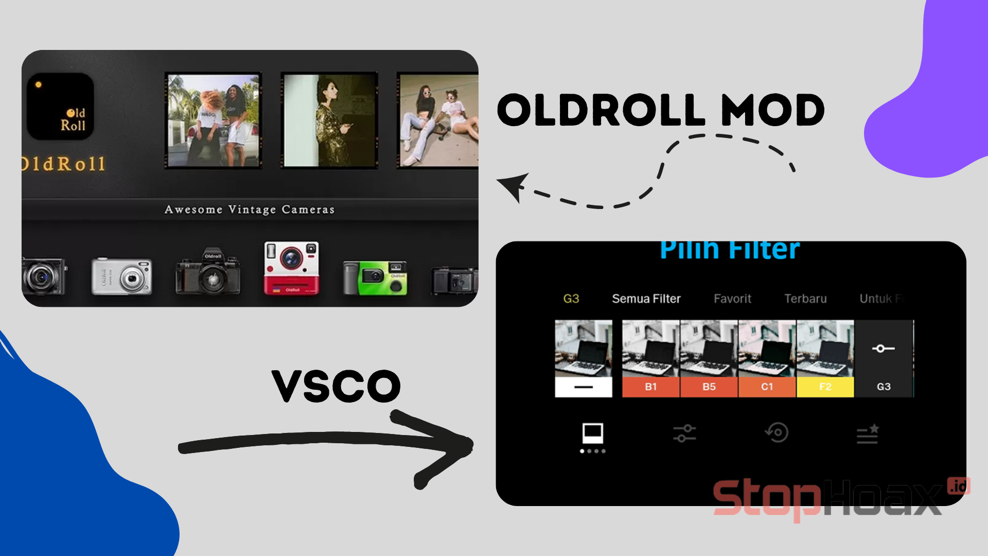 Perbedaan OldRoll Mod APK dan VSCO