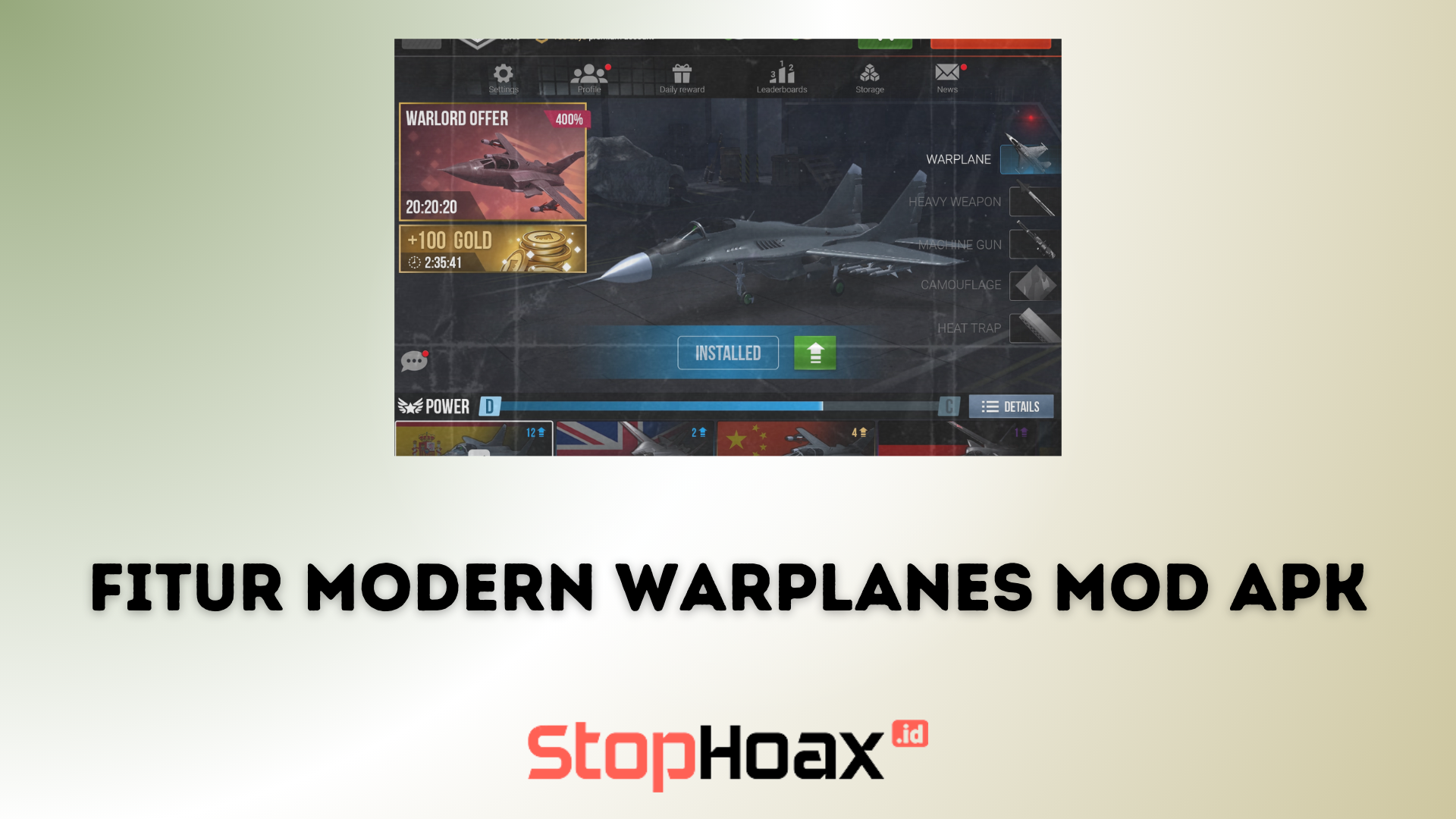 Fitur Modern Warplanes Mod Apk yang Akan Membuat Kamu Terpesona